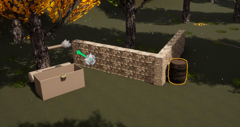 Mace with wall & Barrel